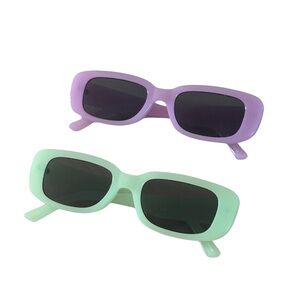 NEW/NEVER WORN Pastel Purple & Green Framed Sunglasses